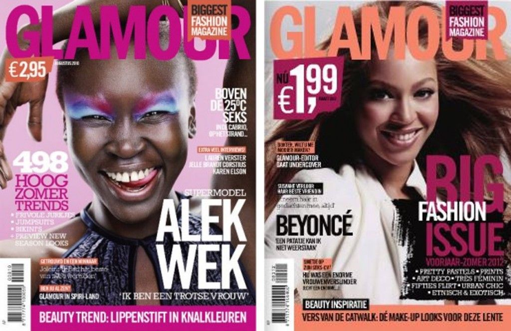 Donkere vrouwen Covers Glamour Magazine