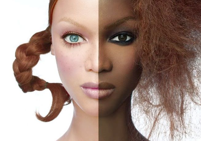 De donkere huid donker vs wit